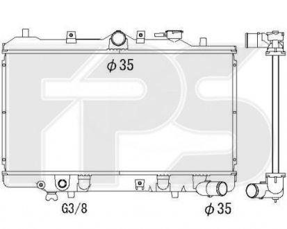 Купить Радиатор охлаждения Mazda 323 FPS fp 44 a1270 (фото1) подбор по VIN коду, цена 2349 грн.