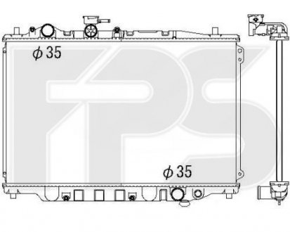 Купить Радиатор охлаждения Mazda 626 FPS fp 44 a1271 (фото1) подбор по VIN коду, цена 3796 грн.