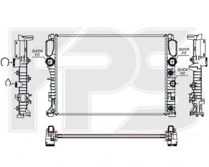 Радіатор охолодження Mercedes W211, S211, CLS-Class FPS fp 46 a1020