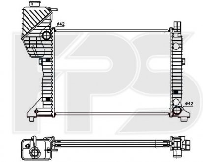 Радиатор охлаждения Mercedes W901, W902, W903, W904 FPS fp 46 a745