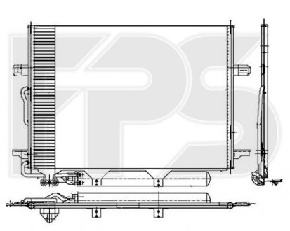 Конденсатор кондиционера Mercedes S211, W211, CLS-Class FPS fp 46 k109 (фото1)