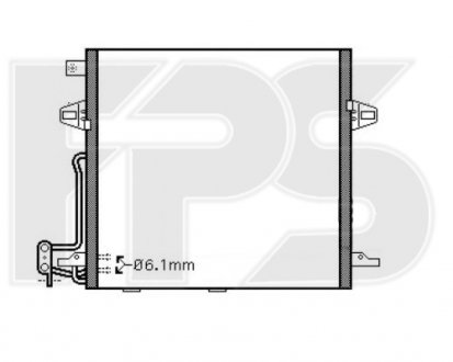 Купити Конденсатор кондиціонера Mercedes W251, GL-Class, M-Class FPS fp 46 k146 (фото1) підбір по VIN коду, ціна 2947 грн.