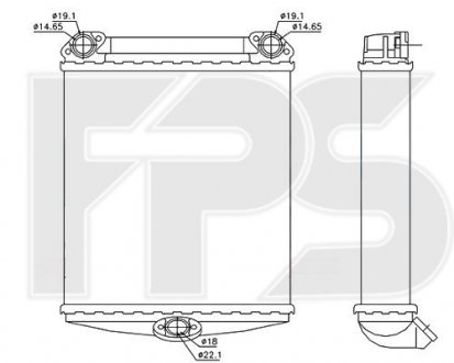 Купити Радіатор пічки Mercedes W124, S124, W116, W126, C124, C207, C238, A124, A207, A238, C126 FPS fp 46 n119 (фото1) підбір по VIN коду, ціна 843 грн.