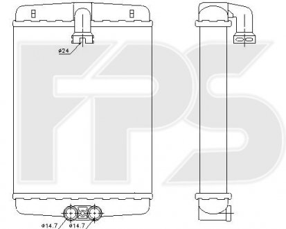 Радиатор печки Mercedes W202, W210, S202, S210, CLK-Class FPS fp 46 n124