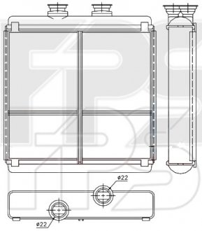 Радиатор печки Mercedes S204, W204, C204, GLK-Class FPS fp 46 n199