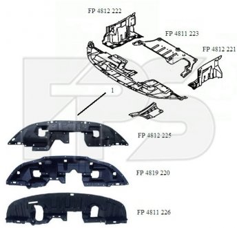 Купити Ремчастина пластикова Mitsubishi ASX, Outlander FPS fp 4819 220 (фото1) підбір по VIN коду, ціна 1018 грн.