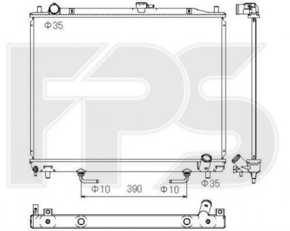 Купити Радіатор охолодження Mitsubishi Pajero FPS fp 48 a1358 (фото1) підбір по VIN коду, ціна 3717 грн.