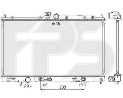 Купить Радиатор охлаждения Mitsubishi Lancer FPS fp 48 a1359 (фото1) подбор по VIN коду, цена 2474 грн.