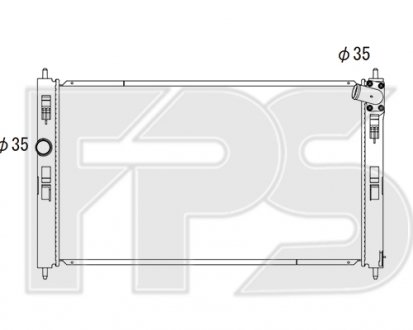 Радиатор охлаждения Mitsubishi Lancer, ASX, Citroen C4 FPS fp 48 a634