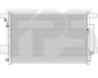 Конденсатор кондиционера Mitsubishi ASX, Outlander, Lancer, Citroen C4 FPS fp 48 k500