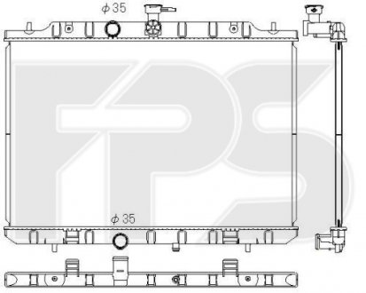 Купить Радиатор охлаждения Nissan X-Trail FPS fp 50 a1348 (фото1) подбор по VIN коду, цена 3262 грн.