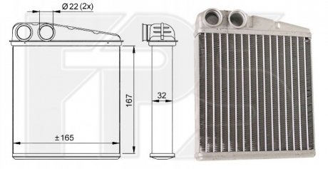 Радіатор пічки FPS fp 50 n182