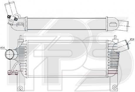 Радіатор наддуву FPS fp 50 t02