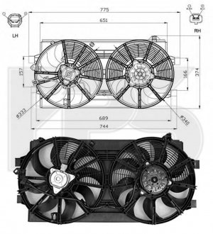 Вентилятор радиатора (в сборе) FPS fp 50 w103