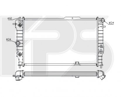 Радиатор охлаждения Opel Vectra FPS fp 52 a286