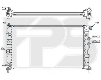 Радіатор охолодження Opel Vectra FPS fp 52 a287