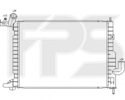 Радіатор охолодження Opel Vectra FPS fp 52 a297