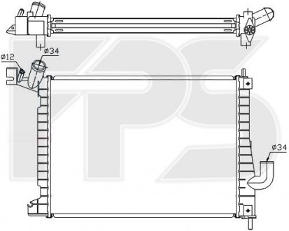 Радиатор охлаждения Opel Vectra FPS fp 52 a299