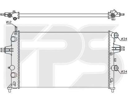 Купить Радиатор охлаждения Opel Astra FPS fp 52 a313 (фото1) подбор по VIN коду, цена 1535 грн.