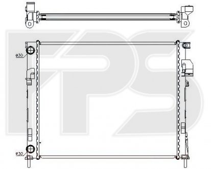 Радіатор охолодження Opel Vivaro, Renault Trafic, Nissan Primastar FPS fp 52 a981