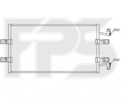 Конденсатор кондиционера Opel Vivaro, Renault Trafic, Nissan Primastar FPS fp 52 k266