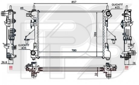 Купить Радиатор охлаждения Fiat Ducato FPS fp 54 a1226 (фото1) подбор по VIN коду, цена 2951 грн.