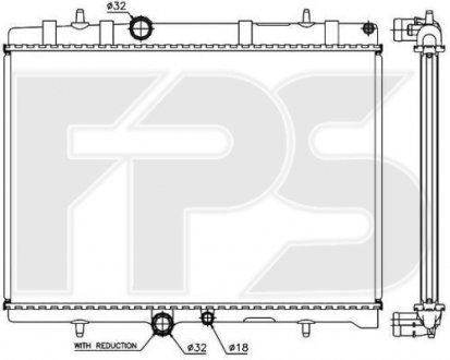 Купити Радіатор охолодження Citroen Xsara, Peugeot 407, Citroen C5 FPS fp 54 a348 (фото1) підбір по VIN коду, ціна 1720 грн.