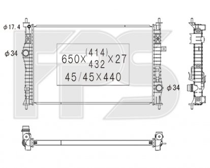 Радіатор охолодження FPS fp 54 a541