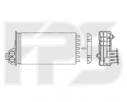 Радиатор печки Peugeot 206, Citroen Xsara FPS fp 54 n43