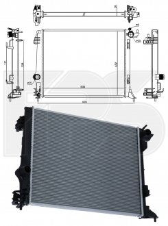 Купить Радиатор охлаждения Renault Megane, Scenic, Grand Scenic FPS fp 56 a855 (фото1) подбор по VIN коду, цена 3698 грн.