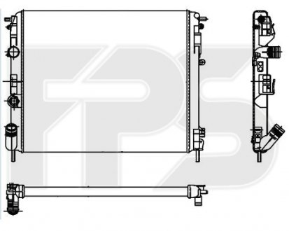 Купить Радиатор охлаждения Renault Clio FPS fp 56 a933 (фото1) подбор по VIN коду, цена 1267 грн.