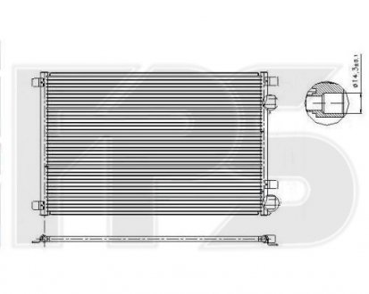 Конденсатор кондиціонера Renault Megane, Scenic, Grand Scenic FPS fp 56 k164
