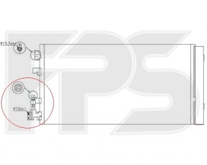 Конденсатор кондиціонера Renault Megane, Fluence, Scenic, Grand Scenic FPS fp 56 k165