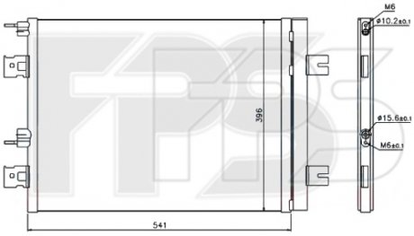 Конденсатор кондиціонера Renault Logan, Duster FPS fp 56 k789