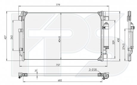 Конденсатор кондиционера Nissan Teana FPS fp 56 k948