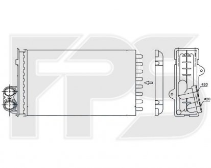 Радіатор пічки FPS fp 56 n48