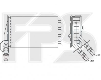 Купити Радіатор пічки Renault Clio FPS fp 56 n52 (фото1) підбір по VIN коду, ціна 531 грн.