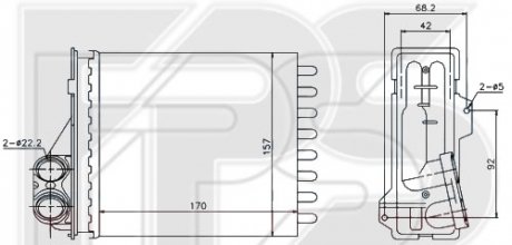 Радиатор печки FPS fp 56 n83