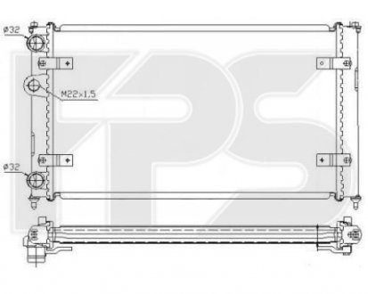 Радіатор охолодження Seat Ibiza, Cordoba, Volkswagen Polo FPS fp 62 a498