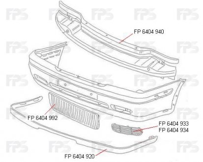 Решетка пластиковая FPS fp 6404 933