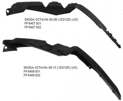 Купить Крепление бампера Skoda Octavia FPS fp 6409 931 (фото1) подбор по VIN коду, цена 231 грн.