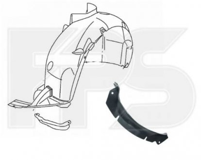 Спойлер бампера Skoda Octavia FPS fp 6415 382