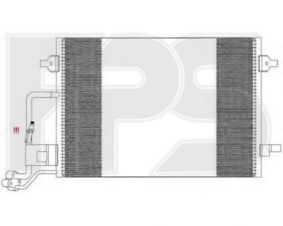 Конденсатор кондиціонера Volkswagen Passat, Skoda Superb FPS fp 64 k195