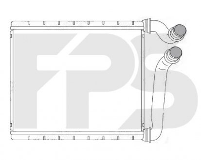 Радіатор пічки Volkswagen Passat, Golf, Skoda Octavia, Superb, Yeti, Volkswagen Tiguan, Scirocco, EOS, CC FPS fp 64 n156