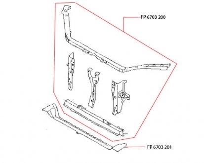 Купити Панель Subaru Impreza FPS fp 6703 200 (фото1) підбір по VIN коду, ціна 2649 грн.