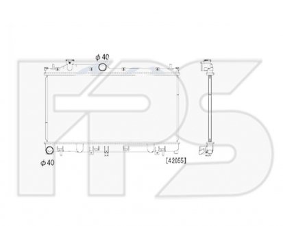 Купить Радиатор охлаждения Subaru Forester FPS fp 67 a452 (фото1) подбор по VIN коду, цена 3142 грн.