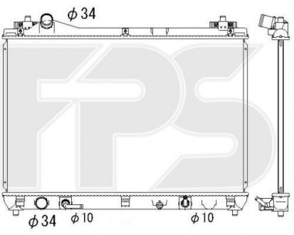 Радіатор охолодження Suzuki Grand Vitara FPS fp 68 a1419