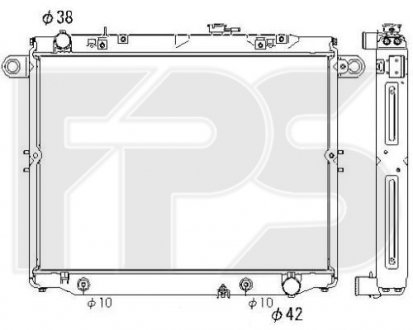 Радіатор охолодження Toyota Land Cruiser FPS fp 70 a1300