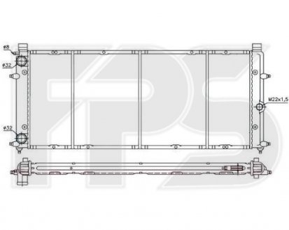 Радиатор охлаждения Volkswagen Transporter FPS fp 74 a1197