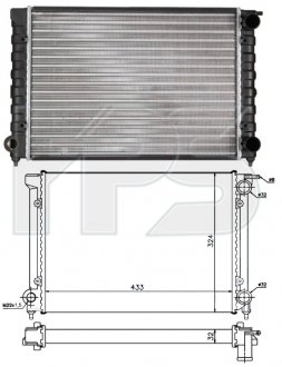 Радіатор охолодження Volkswagen Golf, Jetta, Scirocco FPS fp 74 a451